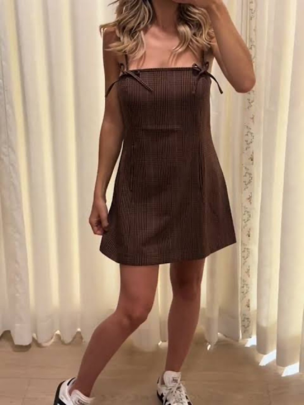 Hill House Rennie Dress Brown Plaid Dress, NWT, XXL
